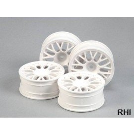 TAMIYA Mesh Spoke Wheel white 24mm(4) Offset+2 - 53468
