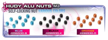 ALU NUT M3 - BLUE (10), H296530-B