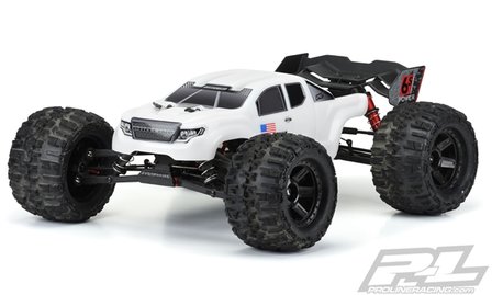 Pre-Cut Brute Bash Armor (White) Body for ARRMA Kraton