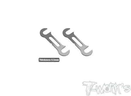 T-Work`s 0.5mm Front Roll Center Spacer ( For Xray X4 ) 2pcs.