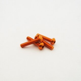 HIRO SEIKO Alloy Hex Socket Button Head Screw M3X10 ORANGE