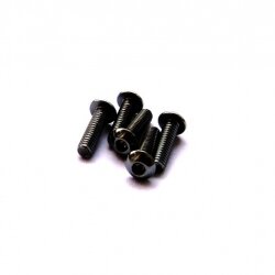 Hiro Seiko Alloy Hex Socket Button Head Screw M3x8 (Black&middot;5pcs)