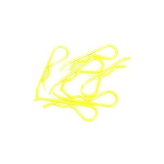 BODY CLIP 1/8 - FLUORESCENT YELLOW (6)