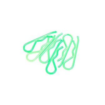 BODY CLIP 1/8 - FLUORESCENT GREEN (6)