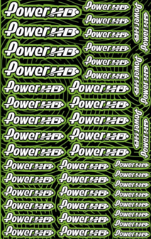 Power HD Racing Design Pre-Cut Stickers GREEN