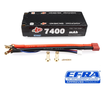 Intellect MC4 7400mAh 120C 7.6V Graphene 113mm Mid-Shorty Pack LiHV