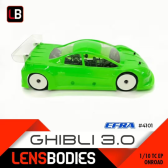 Lens Bodies Ghibli 3.0 Touring Car Body 1:10 (clear) - Ultra Light 0,4mm