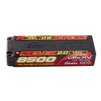 Gens Ace Redline 2.0 Series 8500mah 2s 7.6v 140c Hardcase Hv Lipo Battery Pack With Hardcase 58# - 85002S14D5