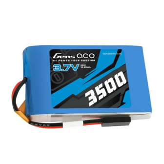 Gens Ace 3500mah 3.7v Tx 1s1p Lipo Battery Pack With Jr Plug - 35001STXJR