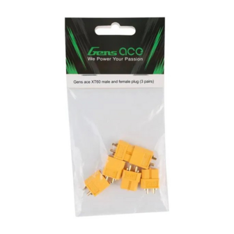Gens Ace XT60 male &amp; female plug (3 pairs)