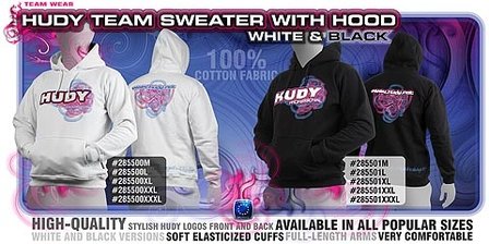 HUDY Sweater Hooded - White (L) - 285500L