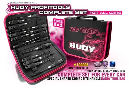 HUDY PT SET OF TOOLS + CARRYING BAG - FOR ALL CARS - 190006