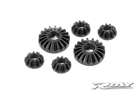 XRAY COMPOSITE GEAR DIFF BEVEL &amp; SATELLITE GEARS (2+4) - 304930