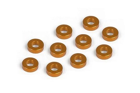 XRAY Alu Shim 3X6X2.0Mm - Orange (10) - 303123-O