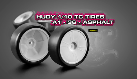 HUDY 1/10 TC Tires A1-36 - Asphalt (4) - 803062