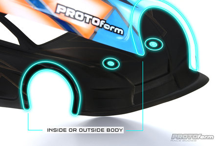 PROTOFORM 1:10 Fender &amp; Body Post PROtectors fits 1:10 RC Bodies - 6290-01