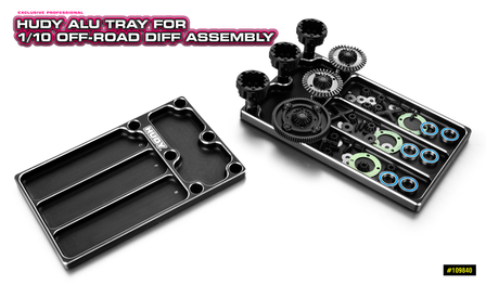 HUDY ALU TRAY FOR 1/10 OFF-ROAD DIFF ASSEMBLY - 109840