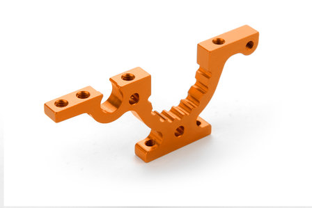 XRAY T4F ALU LOWER ADJUSTMENT BULKHEAD - FRONT LEFT - ORANGE - 302765-O