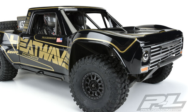 Proline Pre-Cut 1967 Ford F-100 Race Truck Heatwave Edition Tough-Color (Black) Body for Unlimited Desert Racer - 3547-18