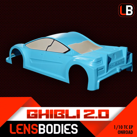 Lens Bodies Ghibli 2.0 Touring Car 1:10 Clear Body - Ultra Light