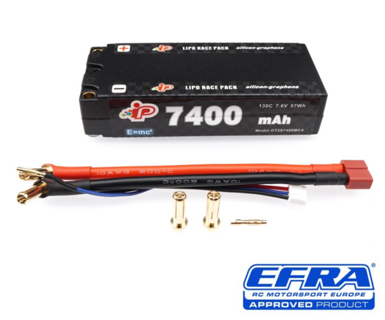 Intellect MC4 7400mAh 120C 7.6V Graphene 113mm Mid-Shorty Pack LiHV