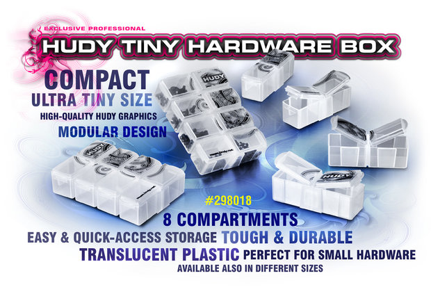 HUDY TINY HARDWARE BOX - 8-COMPARTMENTS - 298018