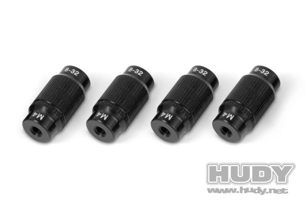 HUDY Alu Nut For 1/10 Off-Road Set-Up System (4) - 108960