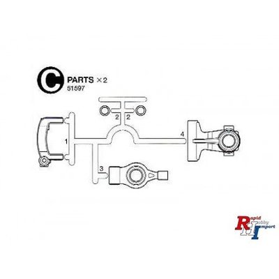 TAMIYA M-07 C-Parts (Uprights) - 51597