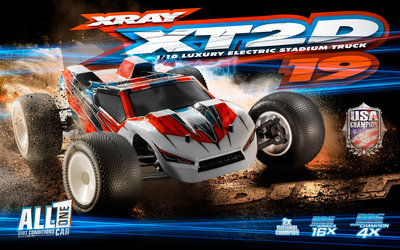 XRAY XT2D 2019 - 2WD 1/10 ELECTRIC STADIUM TRUCK - DIRT EDITION - 320203