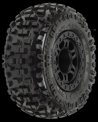 Proline Badlands SC 2.2/3.0 M2 (Medium) Tires Mounted on Split Six B, PR1182-21 - 1182-21