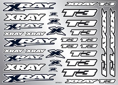 Xray T3 Sticker For Body - White, X397325 - 397325