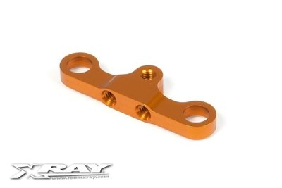Xray T4 Alu Steering Plate 8mm For Dual Servo Saver - Orange, X302546-o - 302546-O