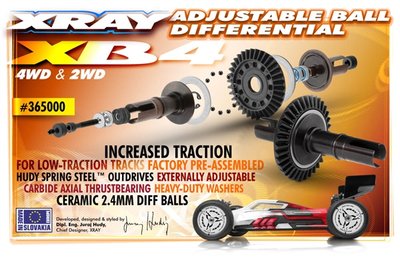 Xray Ball Adjustable Differential - Set - Hudy Spring Steel?, X365000 - 365000