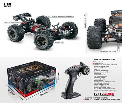 ABSIMA Scale 1:16 Truggy RACER black/orange 4WD RTR - 16003