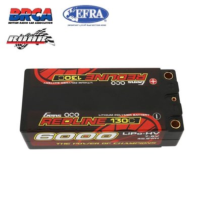 Gens ace Redline Series V2 Shorty 6000mAh 7.6V 2S 130C HV LiPo (5mm, 220g)