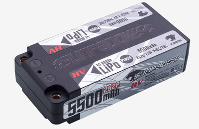 Sunpadow Platin HV Shorty 5500mAh 7.6V 2S 140/70C LiPo (5mm, 224g)