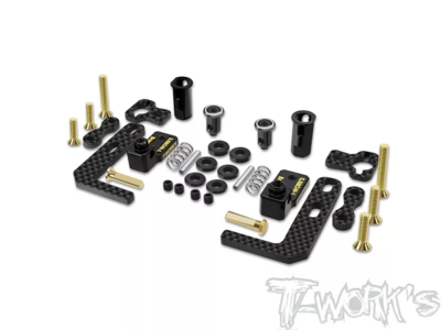 T-Work`s Easy Snap Brass Battery Mount Set for Xray X4-2022 / X4-2023