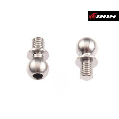 Iris 5x4mm Ballstud - Titanium (2pcs)