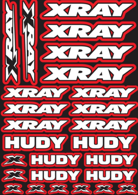XRAY/HUDY Design Pre-Cut Stickers RED