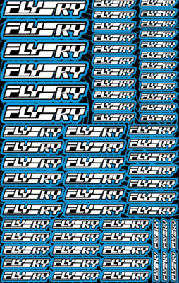 Flysky Racing Design Pre-Cut Stickers BLEU