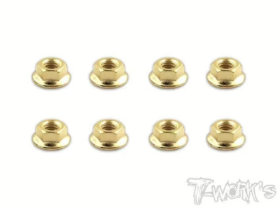 T-Work´s Gold Plated Serrated Wheel Nuts M4 8PCS