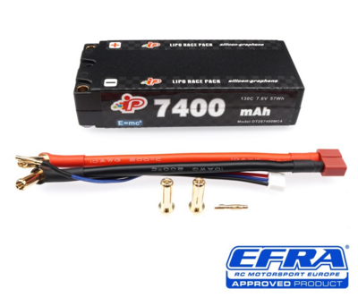 Intellect MC4 7400mAh 120C 7.6V Graphene 113mm Mid-Shorty Pack LiHV