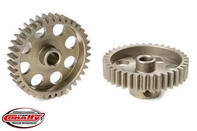Corally 48DP Pinion Short Hardened Steel 37 Teeth Shaft Dia. 3.17mm
