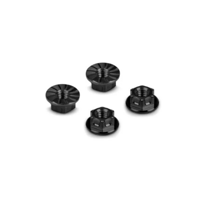 Hudy Titanium Nut M4 With Serrated Flange - Black (4) - 296542-K