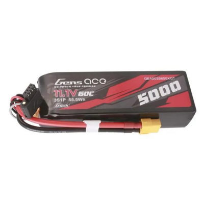 Gens Ace G-tech 5000mah 11.1v 60c 3s1p Short-size Lipo With Xt60 Plug - 503S60SXGT