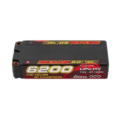 Gens Ace Redline 2.0 Series 6200mah 2s1p 7.6v 140c Hardcase Hv Lipo Battery Pack With Hardcase 132# - 62002S14M5
