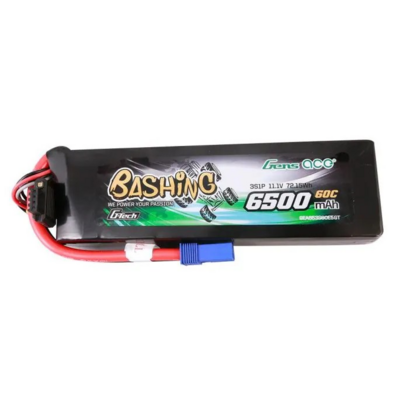 Gens Ace G-tech 6500mah 11.1v 60c 3s Lipo Battery Pack With Ec5-bashing Series - 653S60E5GT