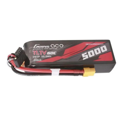 Gens Ace G-tech 5000mah 11.1v 60c 3s1p Lipo With Xt60 Plug - 503S60X6GT