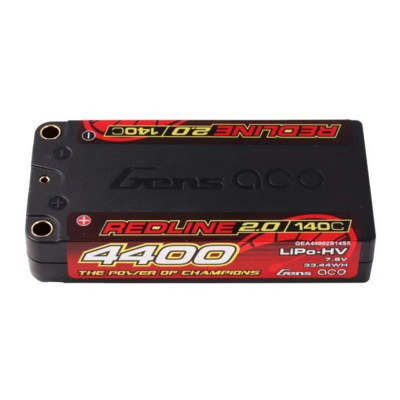 Gens Ace Redline 2.0 Series 4400mah 7.6v 140c 2s1p Hardcase Hv Lipo Battery Pack With Hardcase 111# - 44002S14S5