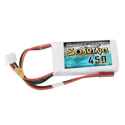 Gens Ace Soaring 450mah 11.1v 30c 3s1p Lipo Battery Pack With Jst-syp Plug - 4503S30JST